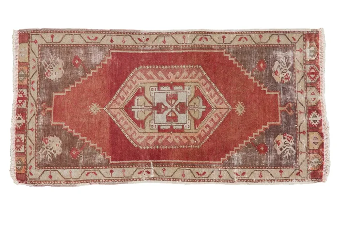 1.5×3 Vintage Distressed Anatolian Rug Runner
