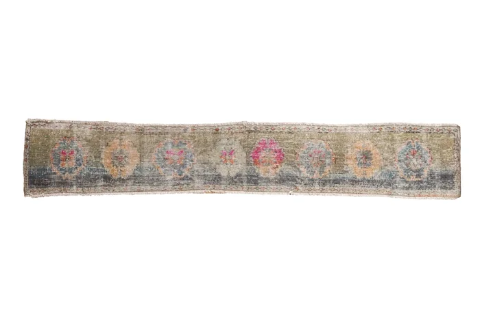 1.5×8 Vintage Distressed Sampler Oushak Rug Runner