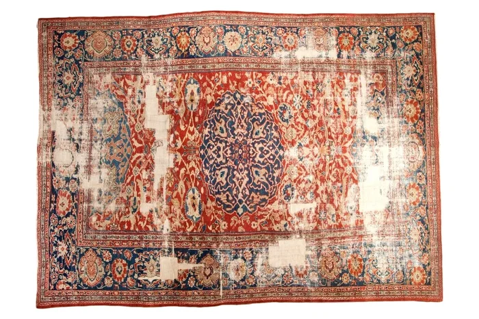 10×13.5 Antique Distressed Ziegler Sultanabad Carpet