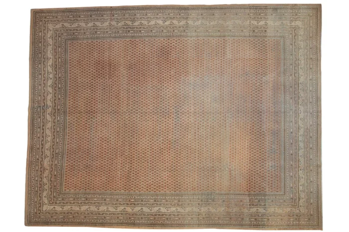 10×13.5 Vintage Distressed Mir Sarouk Carpet