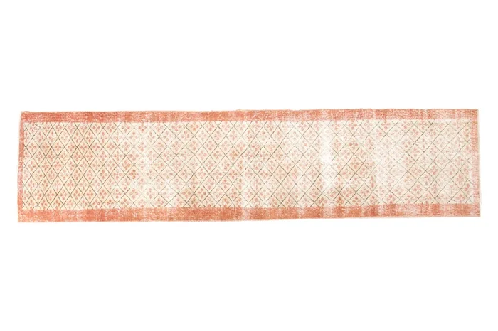2×9.5 Vintage Distressed Oushak Rug Runner