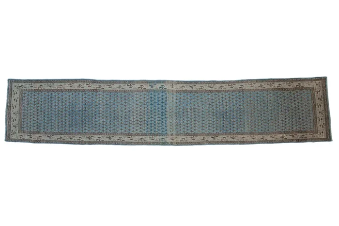 2.5×13.5 Vintage Distressed Mir Sarouk Rug Runner