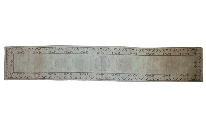 2.5×15.5 New Distressed Pakistani Khotan Design Rug Runner