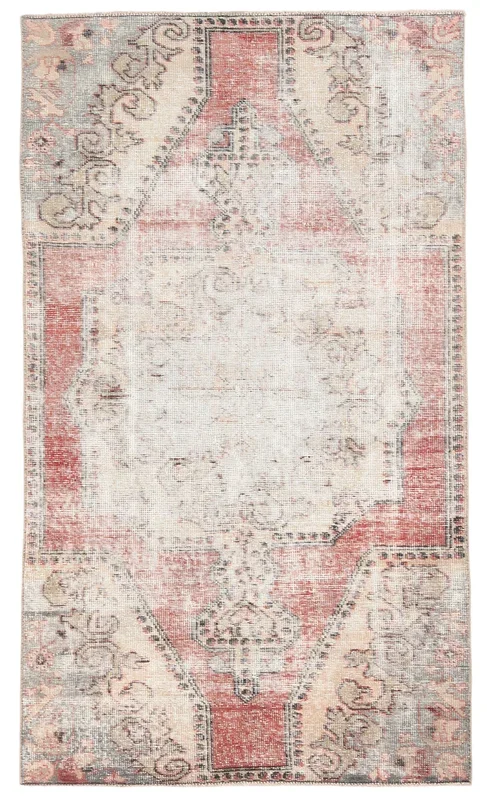 3′ x 6′ Tan-Ivory Turkish Vintage Rug – 2797
