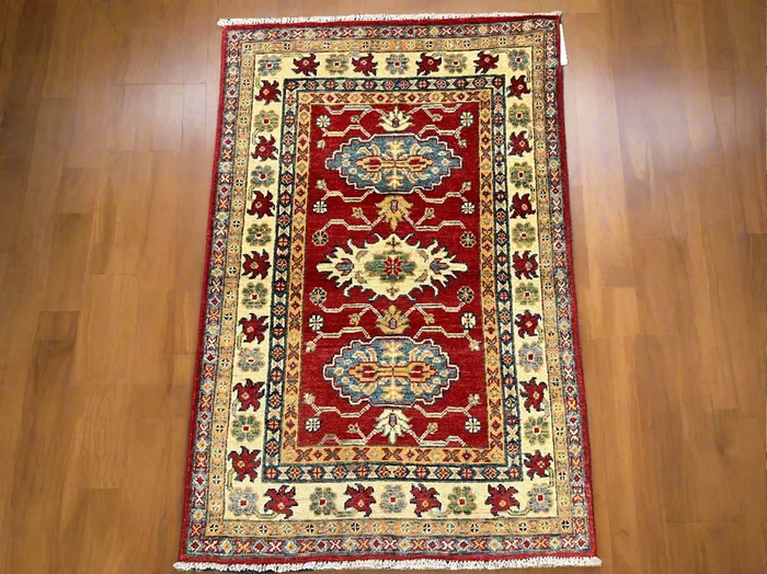 3X4 Kazak Handmade Wool Rug # 13868