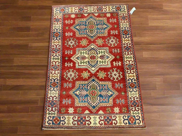 3X5 Kazak Tribal Handmade Wool Rug # 10152