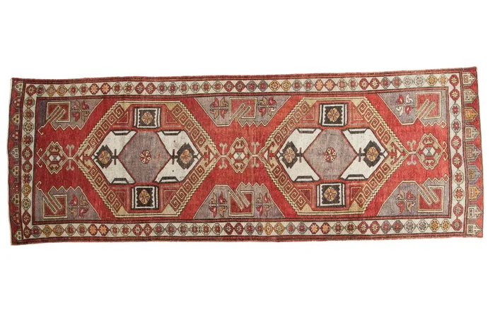 4×12.5 Distressed Oushak Rug Runner