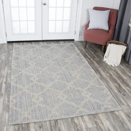 5′ x 8′ Natural Wool Hand Made Hand-Tufted Area Rug By Rizzy