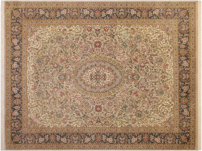 Anarkali Heritage Isabell Taupe/Green Wool Rug – 8’11” x 12’0”