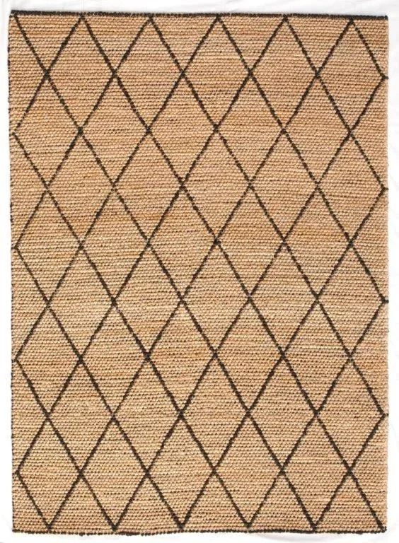 BARWANG BLACK BOUCLE JUTE RUG