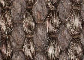 Belgian Ash Grey Basquette Wool and Sisal Large Rug with Belgian Poppyseed Chenille binding
