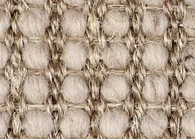 Belgian Platinum Lattice Wool and Sisal Small Rug with Belgian Natural Chenille binding