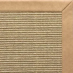 Bone Sisal Rug with Desert Faux Leather Border
