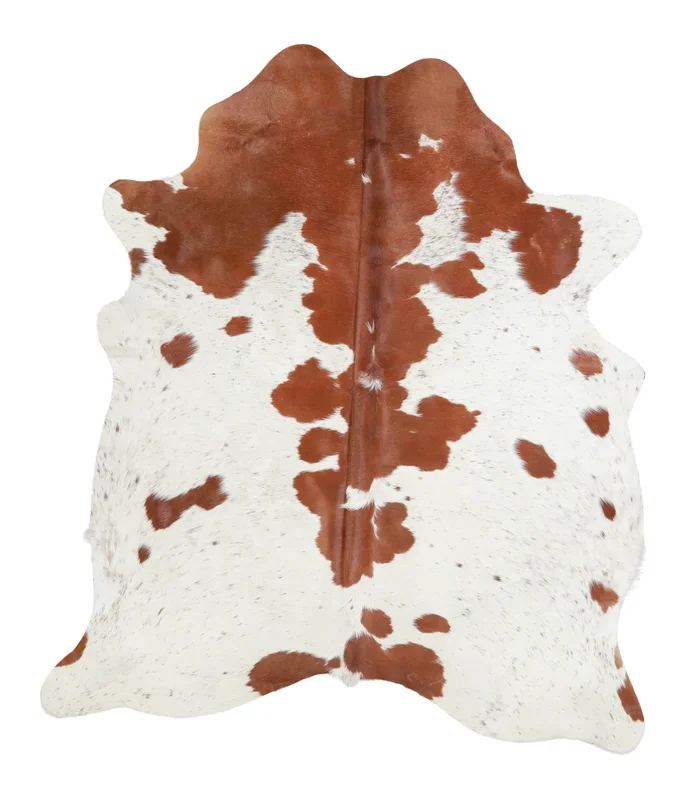 Brown and White Large Brazilian Cowhide Rug 6’5″H x 5’5″W #A20743 by Hudson Hides