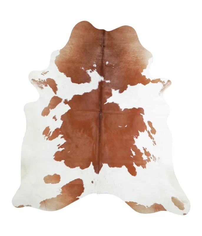 Brown and White X-Large Brazilian Cowhide Rug 7’2″H x 6’7″W #A20794 by Hudson Hides