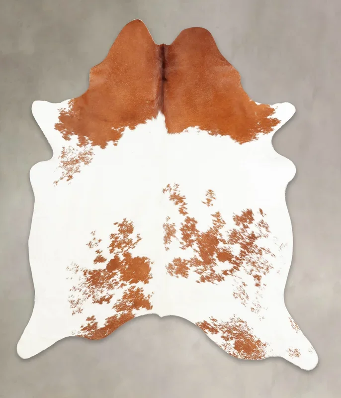 Brown and White XX-Large Brazilian Cowhide Rug 7’9″H x 6’6″W #B2389 by Hudson Hides