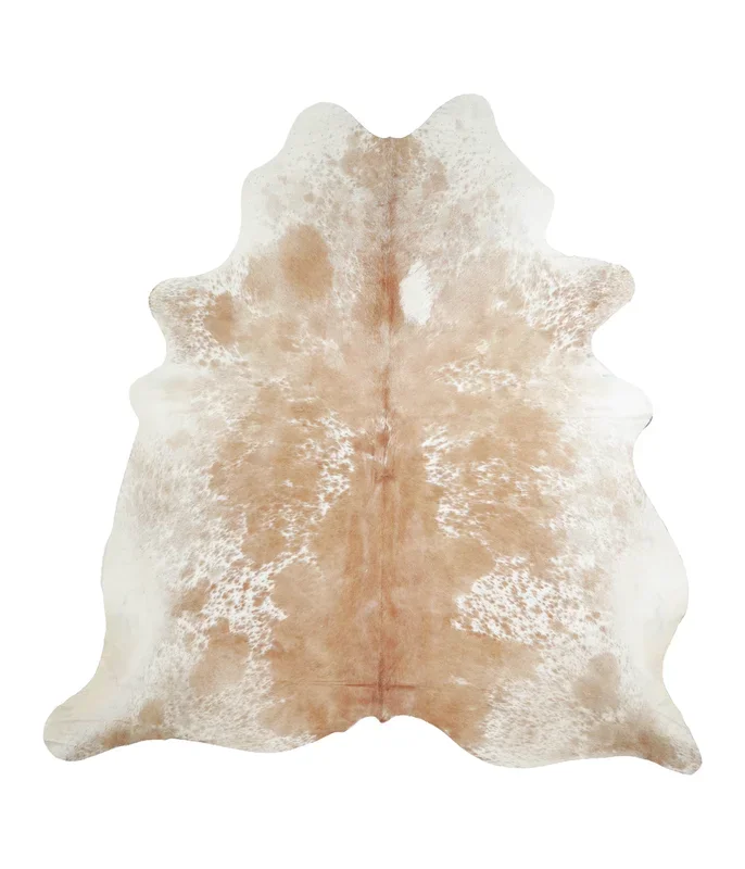 Brown and White XX-Large Brazilian Cowhide Rug 7’9″H x 7’5″W #A21075 by Hudson Hides