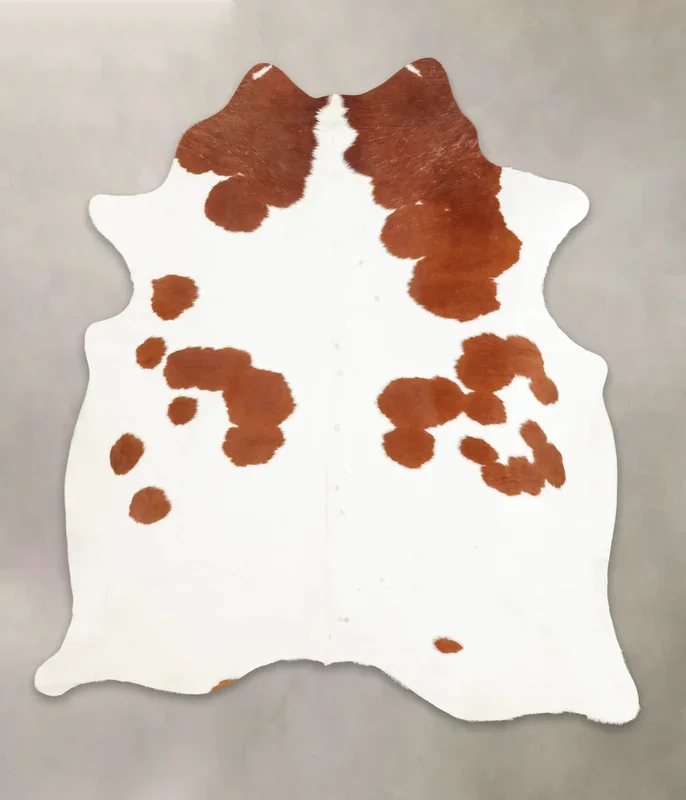Brown and White XX-Large Brazilian Cowhide Rug 8’3″H x 7’4″W #B1210 by Hudson Hides