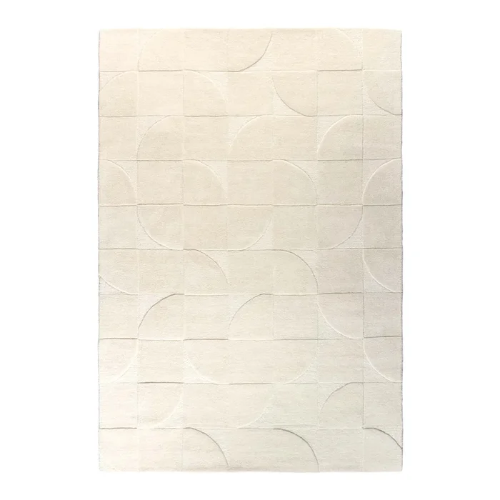 Cluadia White Hand Tufted Pure Wool FLoor Rug