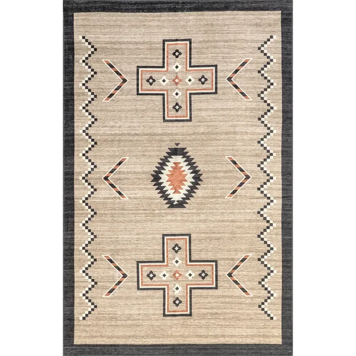Colbie Tribal Machine Washable Area Rug