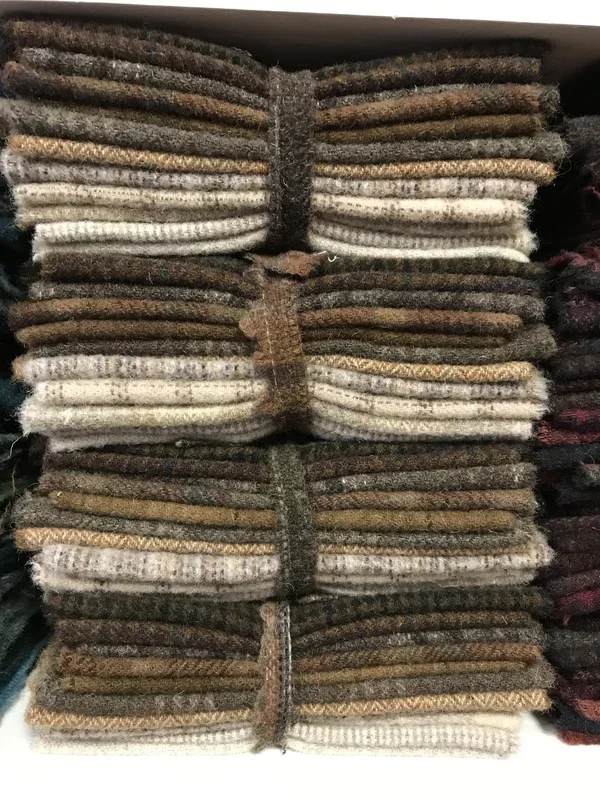 Cream to Brown Wool Bundles
