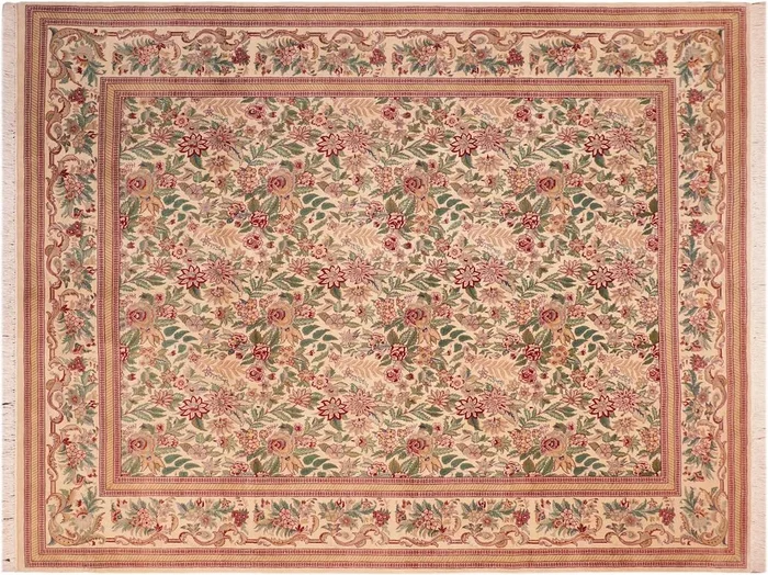 David Heritage Tarsha Beige/Gold Wool Rug – 7’11” x 10’4”