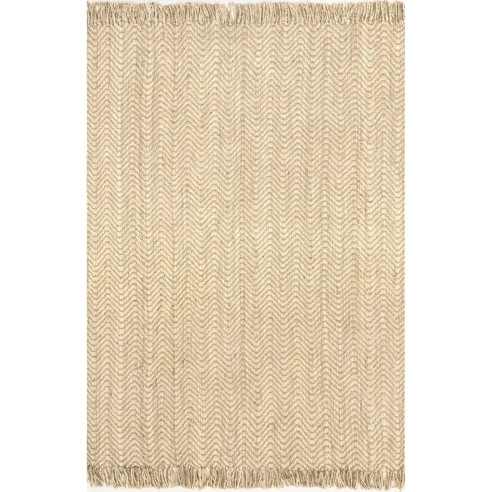 Don Chevron Jute Tasseled Area Rug