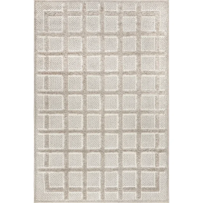 Dymphna Scandinavian Checkered Area Rug