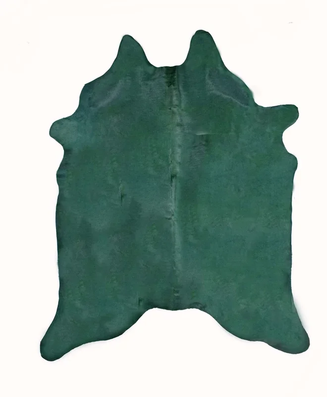 Emerald Dyed X-Large Brazilian Cowhide Rug 6’0H x 7’5 W #1001EMERLD by Hudson Hides