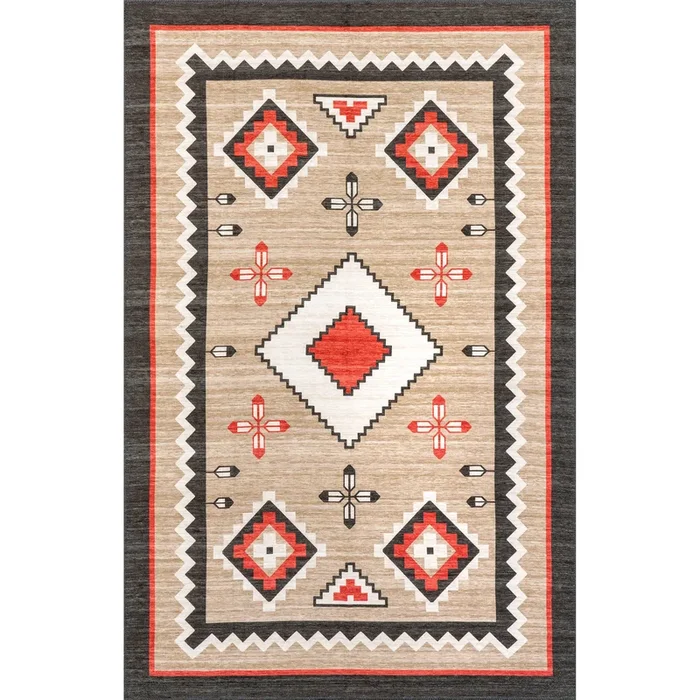 Grace Southwestern Machine Washable Area Rug