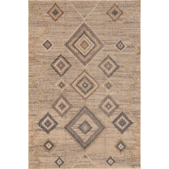 Jonie Bohemian Easy-Jute Machine Washable Area Rug