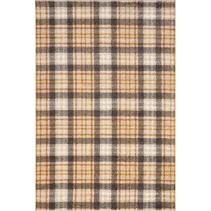 Kalila Retro Plaid Area Rug