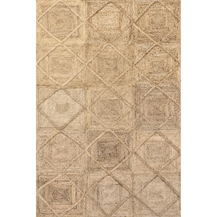 Mahalia Raised Diamond Jute Area Rug