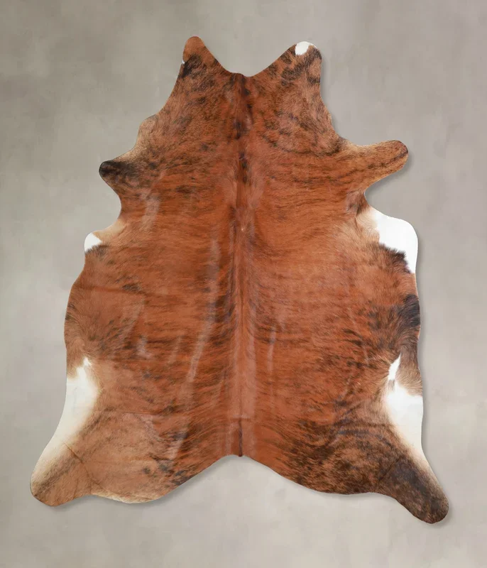 Medium Brindle X-Large Brazilian Cowhide Rug 7’5″H x 6’8″W #A33580 by Hudson Hides