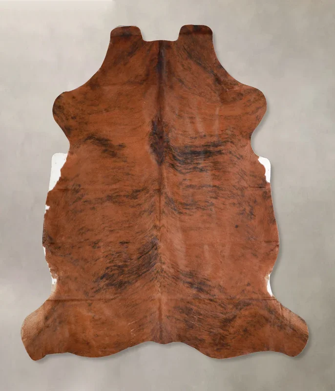 Medium Brindle X-Large European Cowhide Rug 6’8″H x 6’3″W #A40345 by Hudson Hides