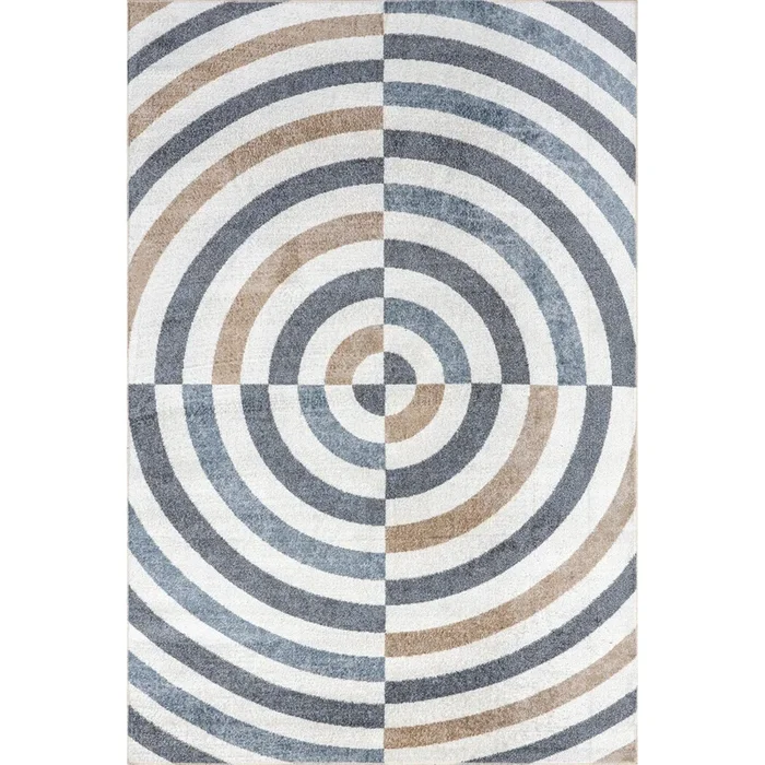 Modern Swirls Machine Washable Area Rug