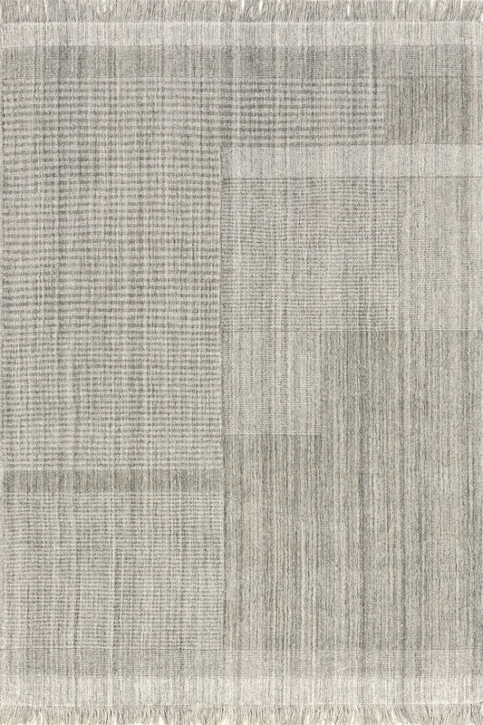 Mozai Fringed Wool-Blend Area Rug