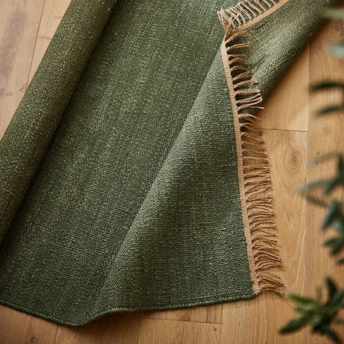 OLINDA OLIVE JUTE FLOOR RUG