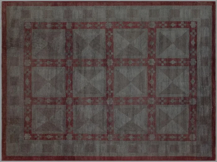 Over Dyed Loni Gray/Gray Hand-Knotted Rug 7’9 x 9’11