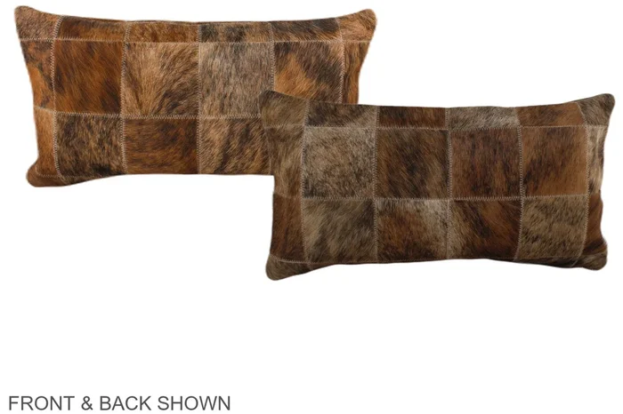 Patchwork 12″x22″ Brazilian Cowhide Pillow #A37769 by Hudson Hides