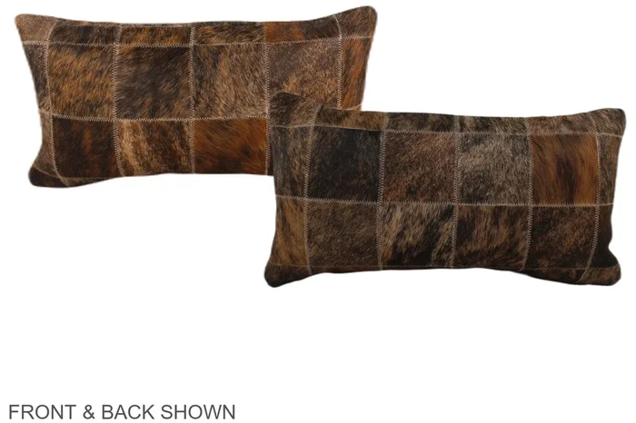 Patchwork 12″x22″ Brazilian Cowhide Pillow #A37776 by Hudson Hides