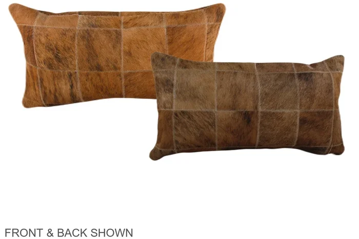 Patchwork 12″x22″ Brazilian Cowhide Pillow #A37805 by Hudson Hides