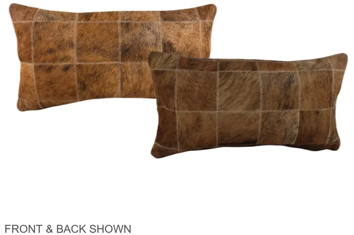 Patchwork 12″x22″ Brazilian Cowhide Pillow #A37818 by Hudson Hides