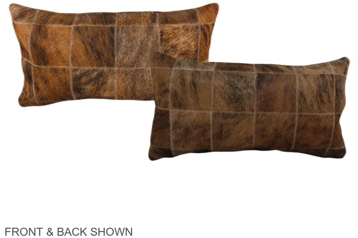 Patchwork 12″x22″ Brazilian Cowhide Pillow #A38150 by Hudson Hides