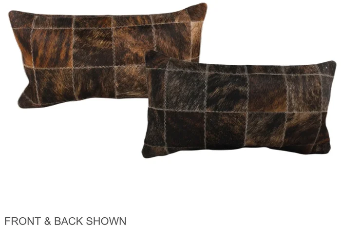 Patchwork 12″x22″ Brazilian Cowhide Pillow #A38209 by Hudson Hides