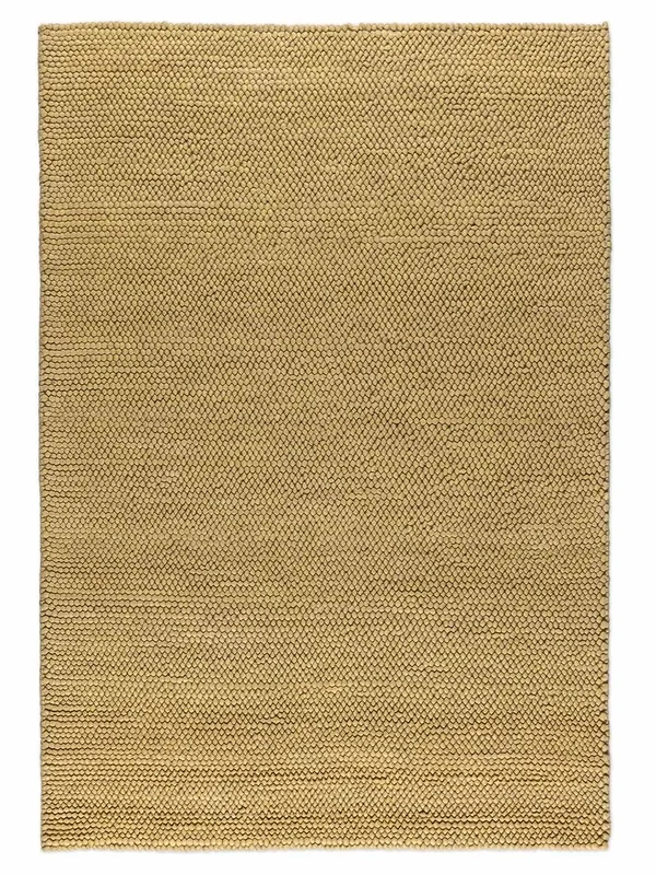 Pebbles Mustard Pure wool Hand woven Floor Rug