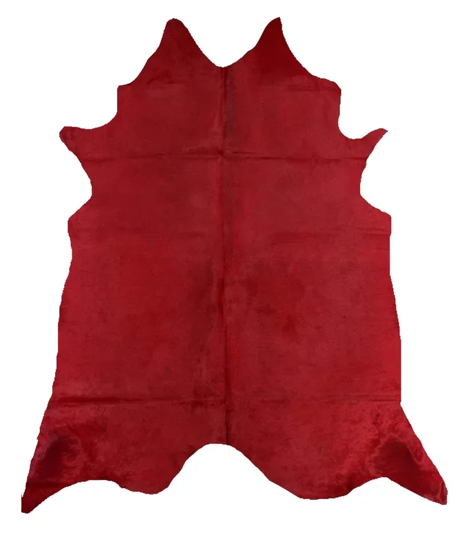 Red Dyed X-Large Brazilian Cowhide Rug 6’0H x 7’5 W #1001RED by Hudson Hides