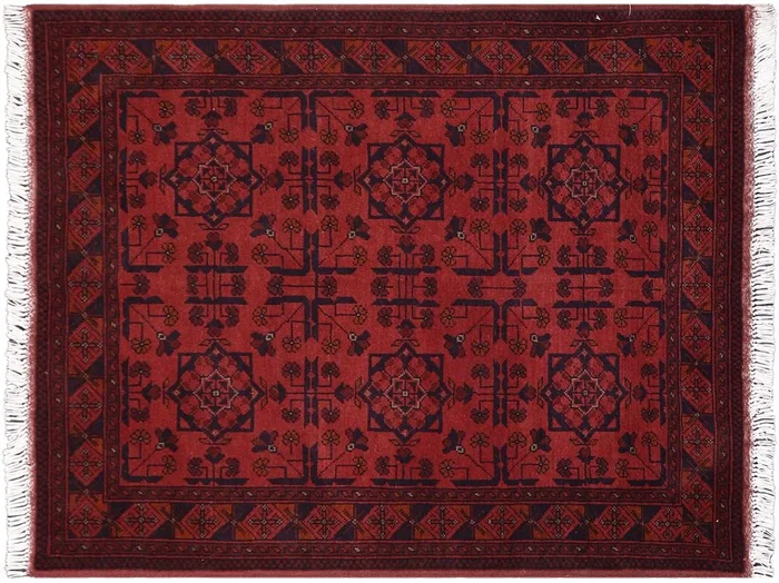 Rustic Biljik Khal Mohammadi Felecia Wool Rug – 3’5” x 4’10”