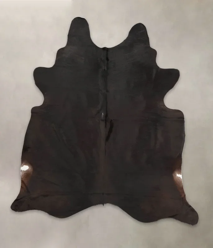 Solid Black XX-Large Brazilian Cowhide Rug 8’1″H x 7’1″W #B2734 by Hudson Hides