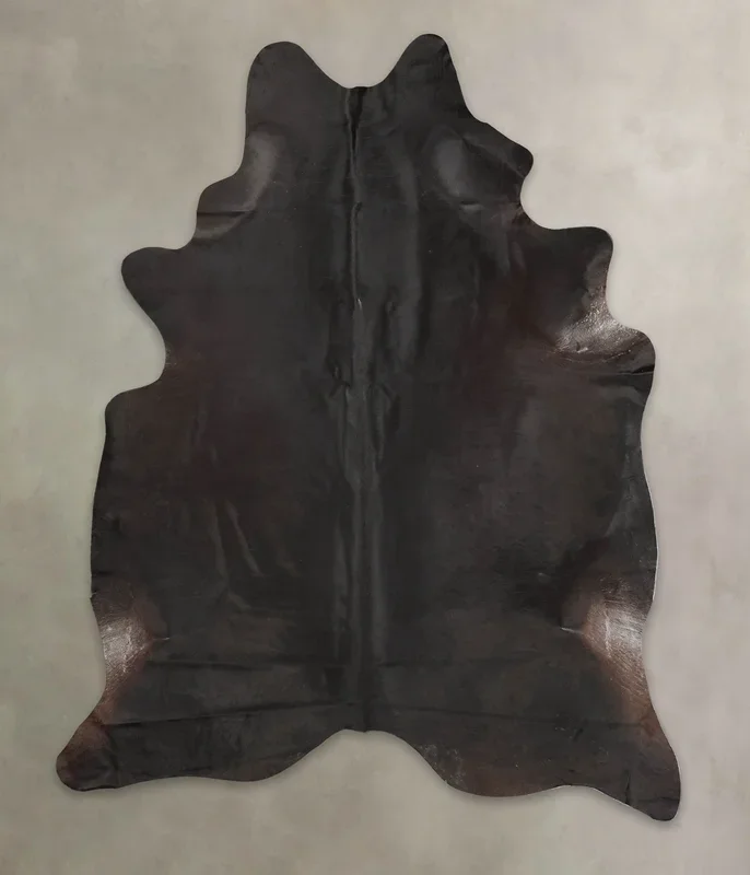 Solid Black XX-Large Brazilian Cowhide Rug 8’9″H x 6’10″W #B2590 by Hudson Hides